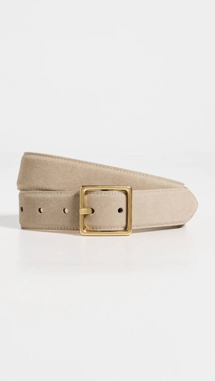 NEW FAVORITE DAUGHTER women's allie belt in beige antique brass
